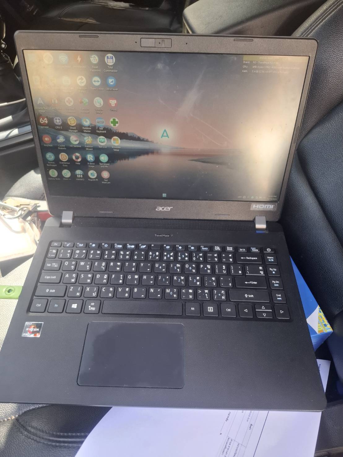 ขาย notabook Acer ryzen pro 4650u ram 8GB ssd 256GB รูปที่ 5