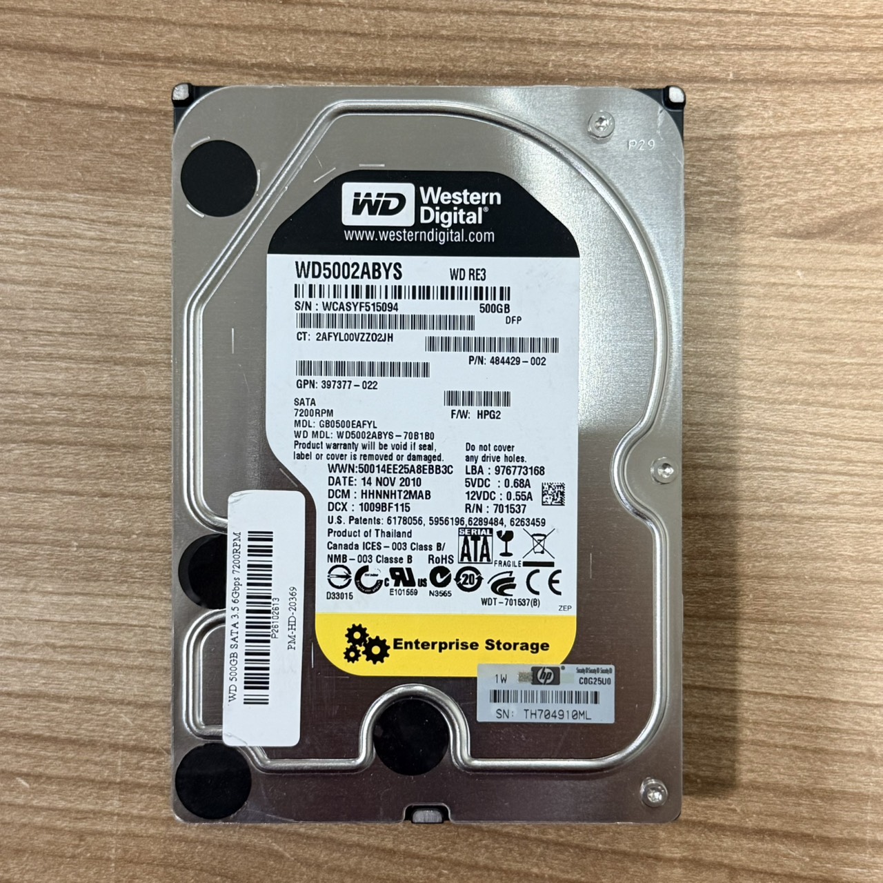 ขาย WD 500GB SATA 3.5 6Gbps 7200RPM
