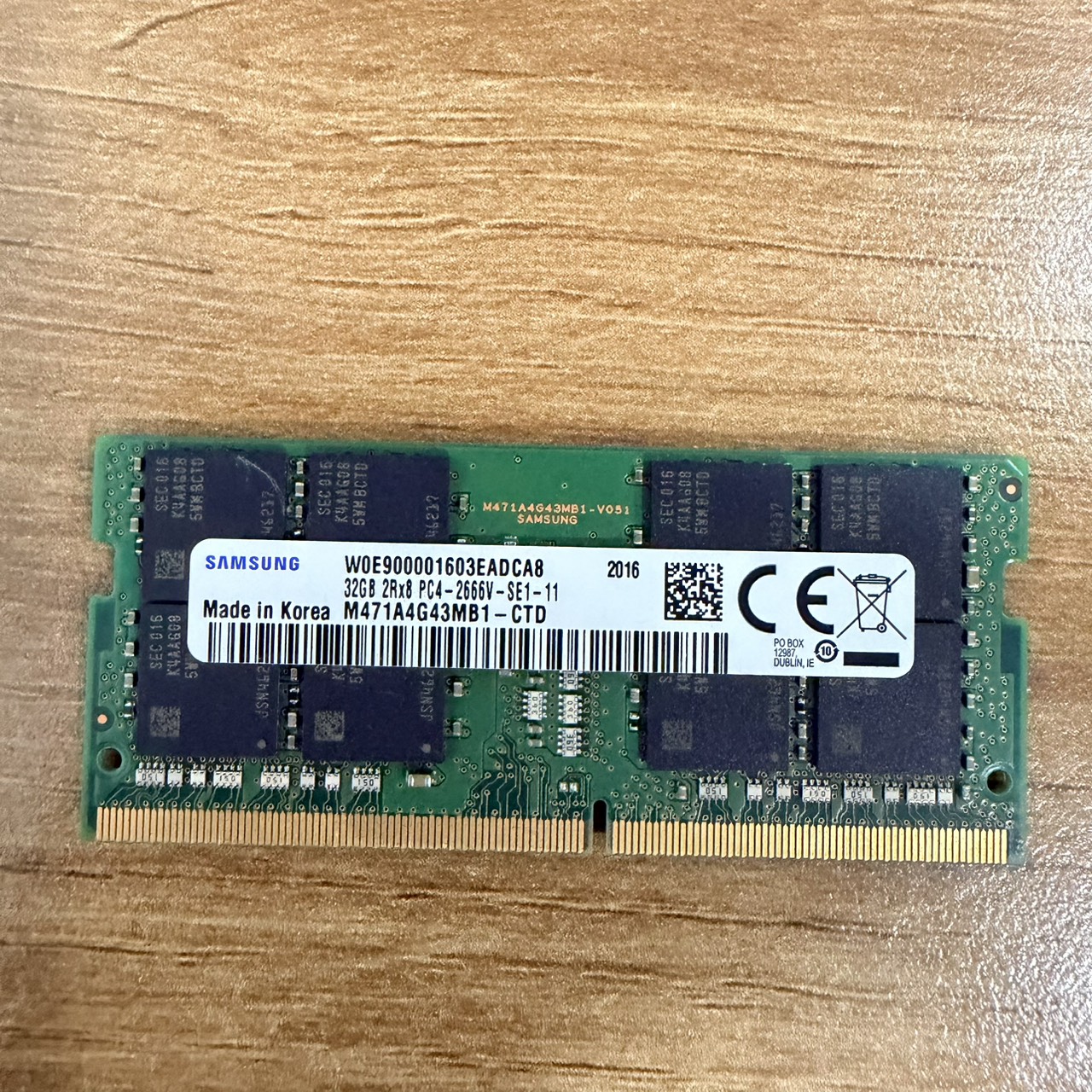 ขาย Ram NB Samsung 32GB 2Rx8 PC4-2666V-SE