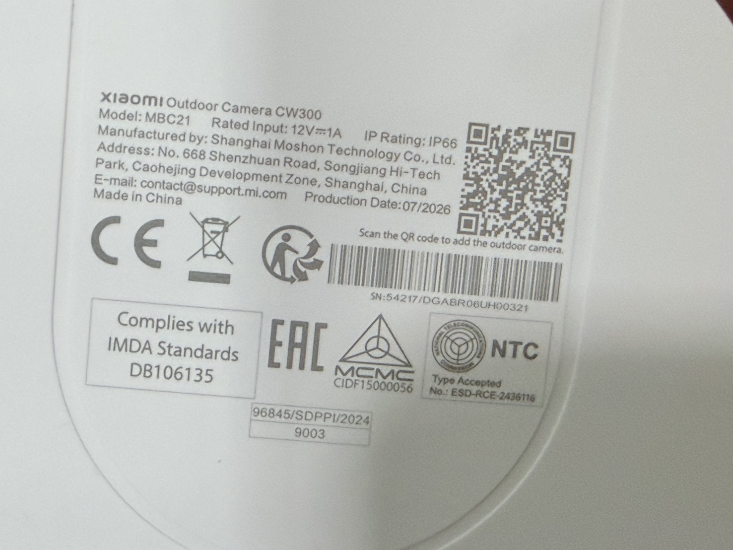 ขาย XIAOMI กล้องวงจรปิด Outdoor รุ่น CW300 รูปที่ 4