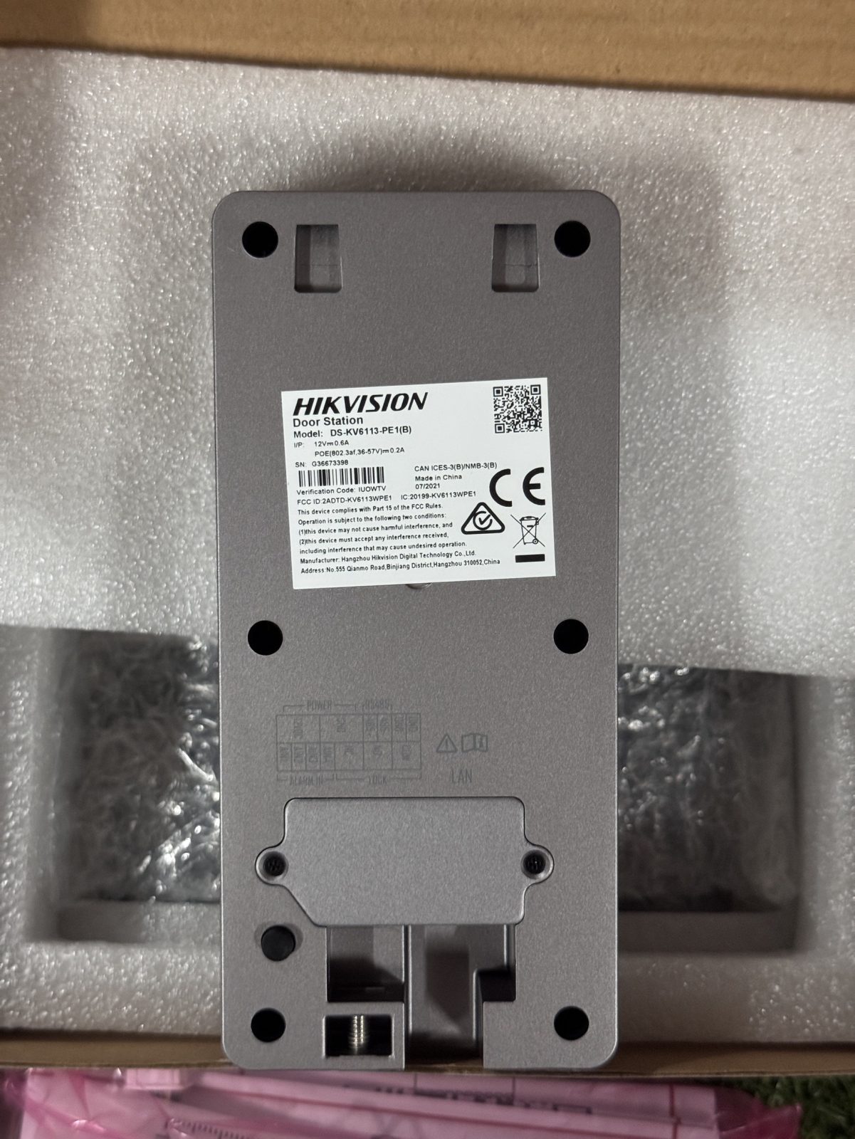 ขาย HIKVISION Door Station รุ่น DS-KV6113-PE1(B) รูปที่ 2