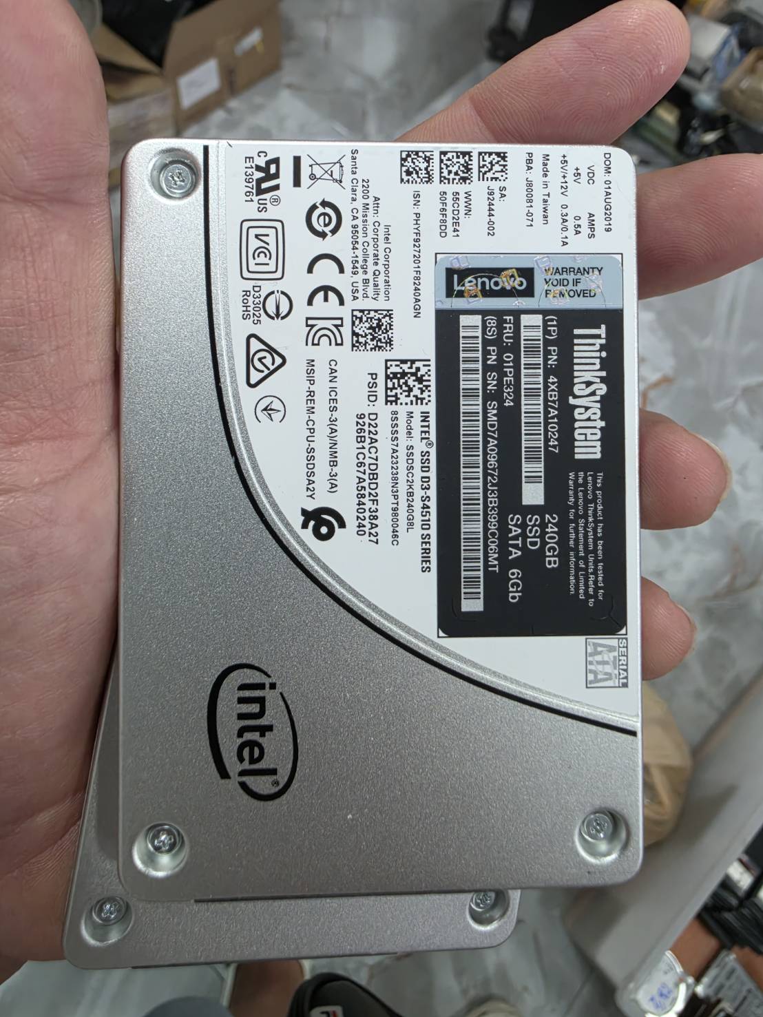ขาย SSD intel s4510 series 240 GB