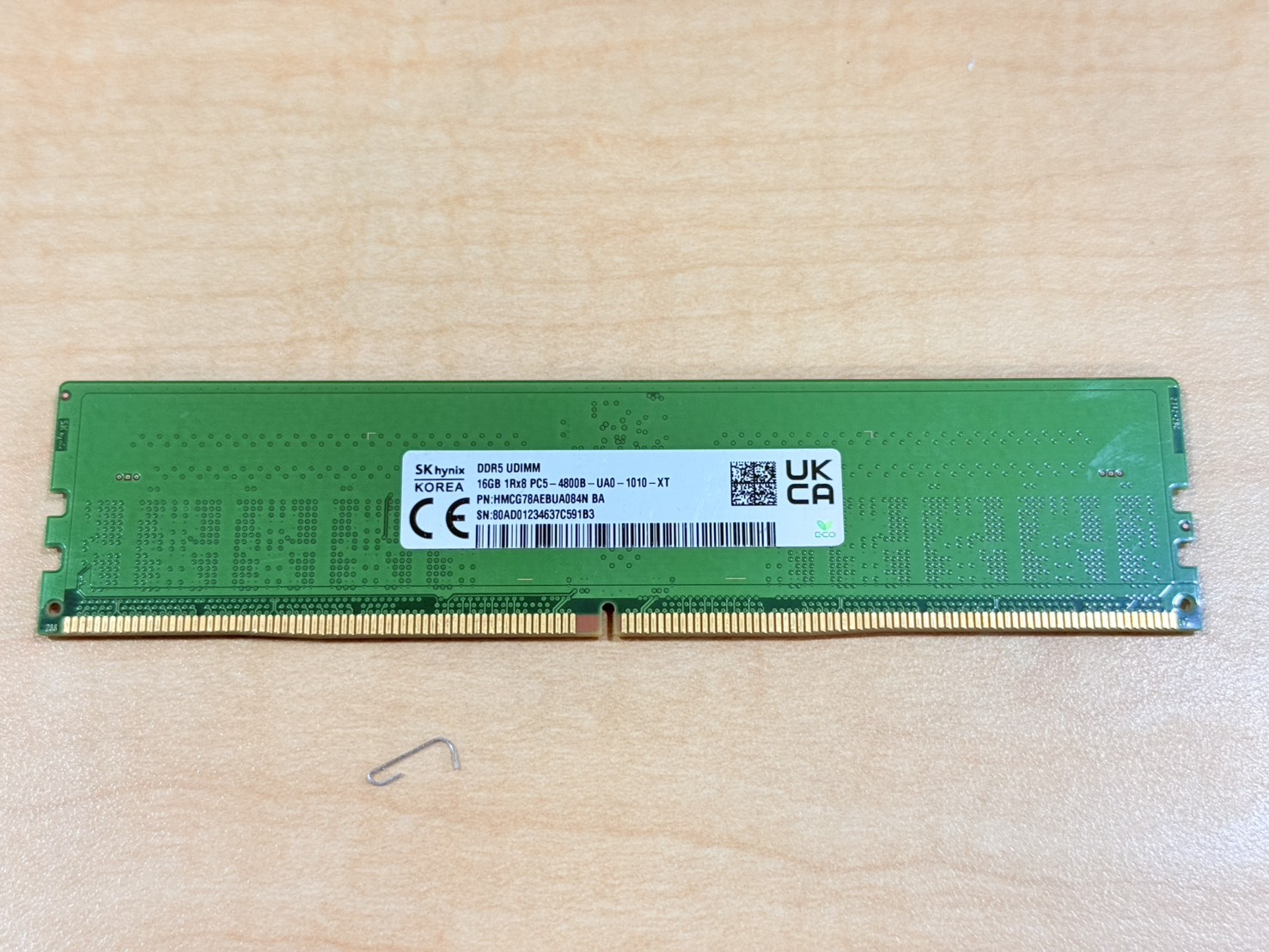 ขาย RAM PC DDR5 ขนาด 16GB Skhynix 16GB 1RX8 PC5-4800B-UA0