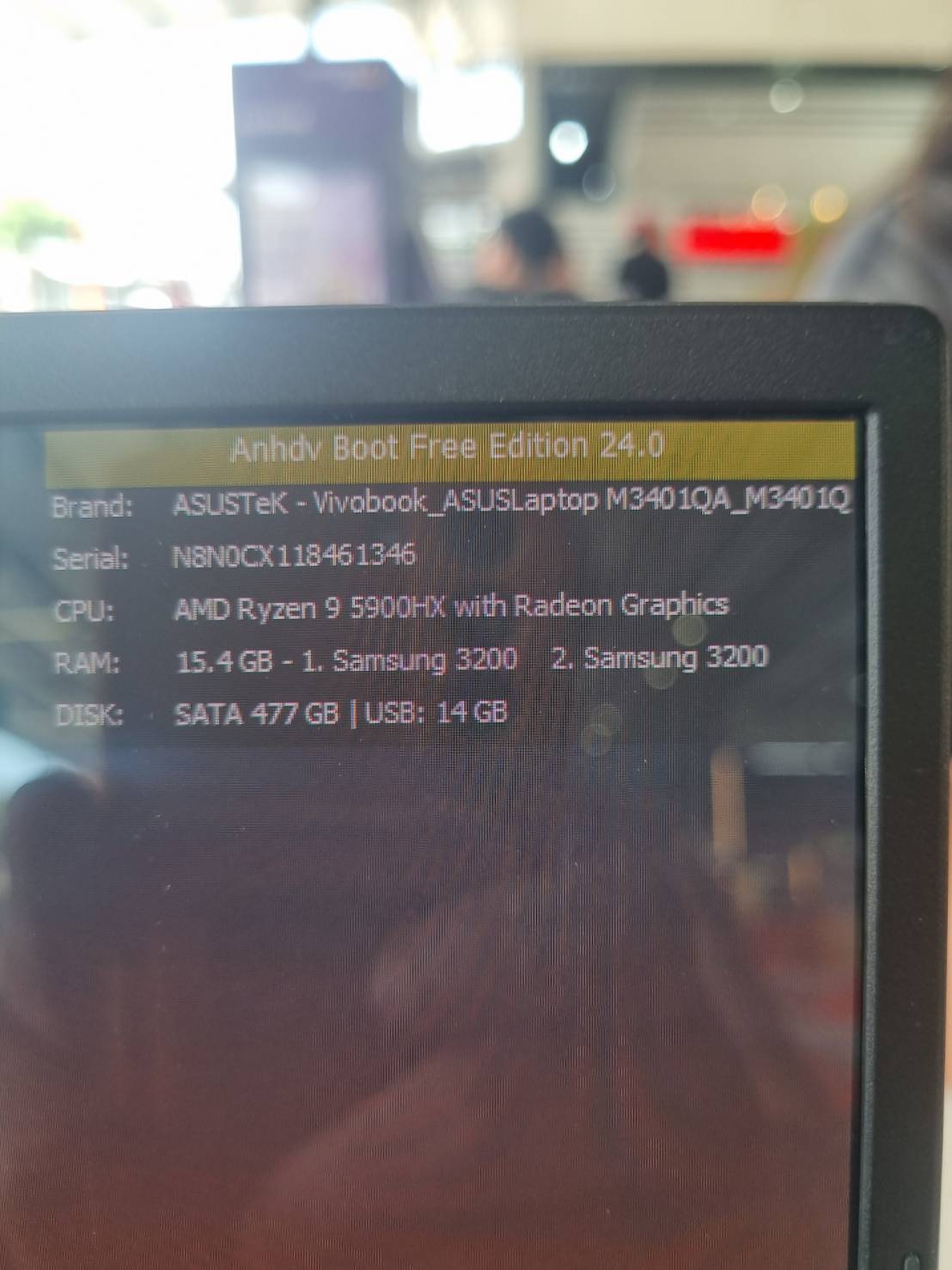 ขาย notebook vivobook amd Ryzen9 5900 Ram 16GB SSD 512GB รูปที่ 5